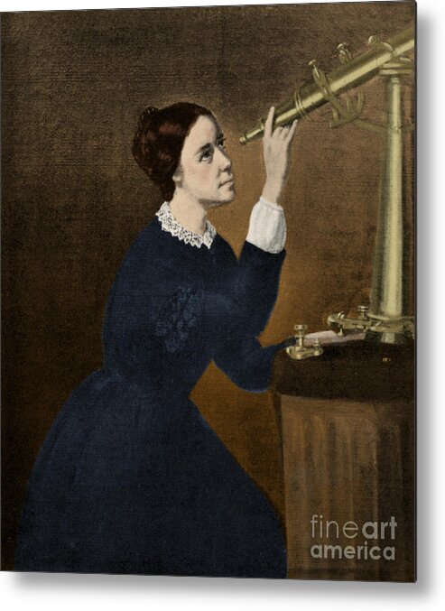 Science Metal Print featuring the photograph Maria Mitchell, American Astronomer #2 by Science Source