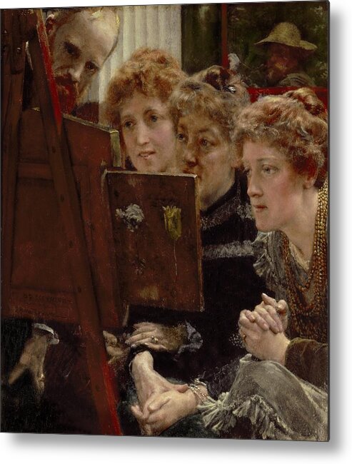 Family Metal Print featuring the painting A Family Group by Lawrence Alma-Tadema