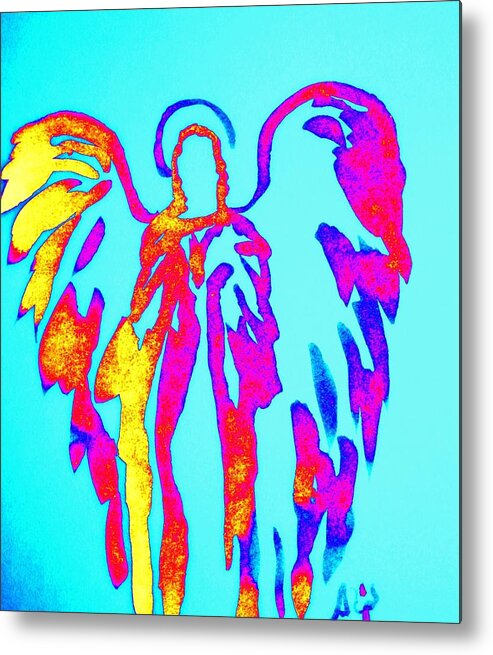 Angel Metal Print featuring the painting Angels of Light by Alma Yamazaki
