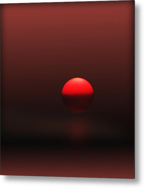 Sun Metal Print featuring the photograph Big Red Ball by Deborah Smith