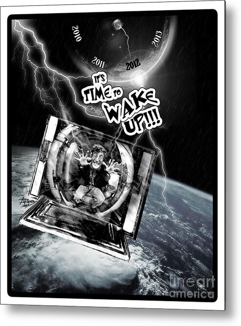 Open Metal Print featuring the digital art Its Time to WAKE UP by Atheena Romney
