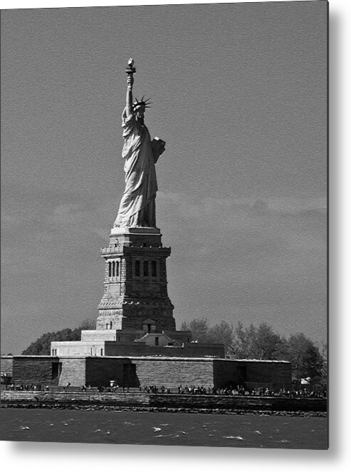 Statue Of Liberty Metal Print featuring the photograph Our Lady of the Harbor by Nancy De Flon