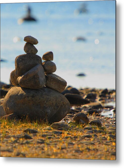 Cairn Metal Print featuring the photograph Passed this way by Coby Cooper