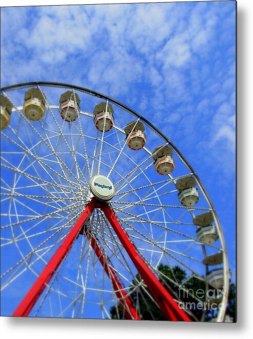 Ferris Wheel Metal Print featuring the photograph Playland Ferris Wheel by Maria Scarfone