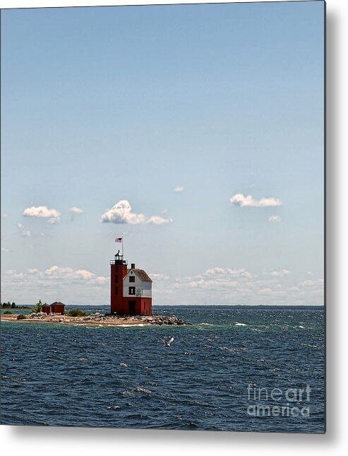 Lighthouse Metal Print featuring the photograph Round Island Light by Terry Doyle
