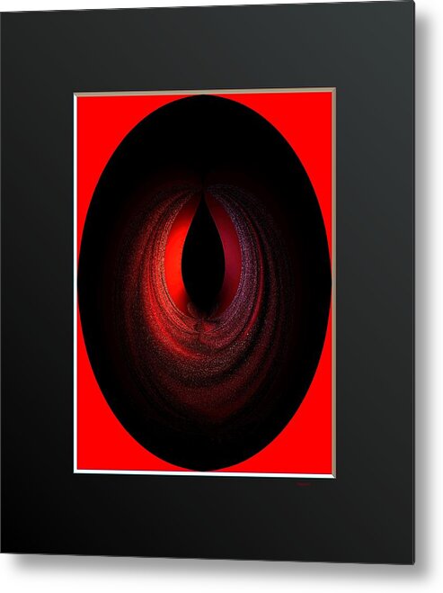Red Metal Print featuring the digital art Ruby by Ines Garay-Colomba