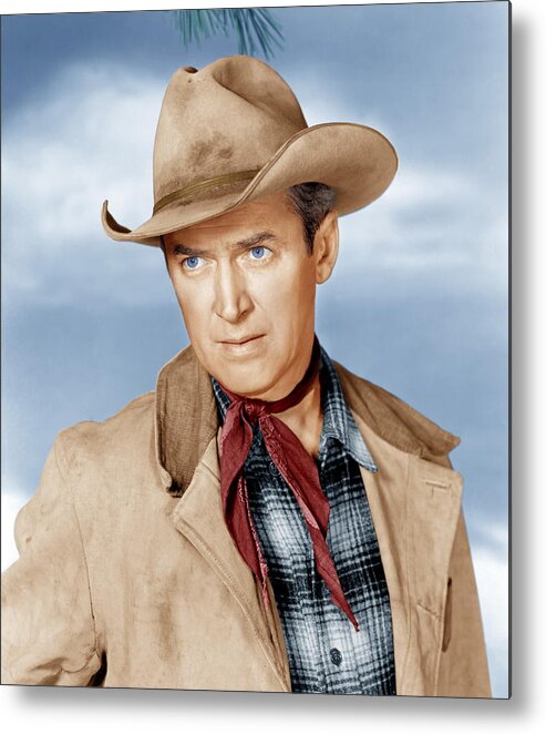 1950s Portraits Metal Print featuring the photograph The Far Country, James Stewart, 1954 by Everett