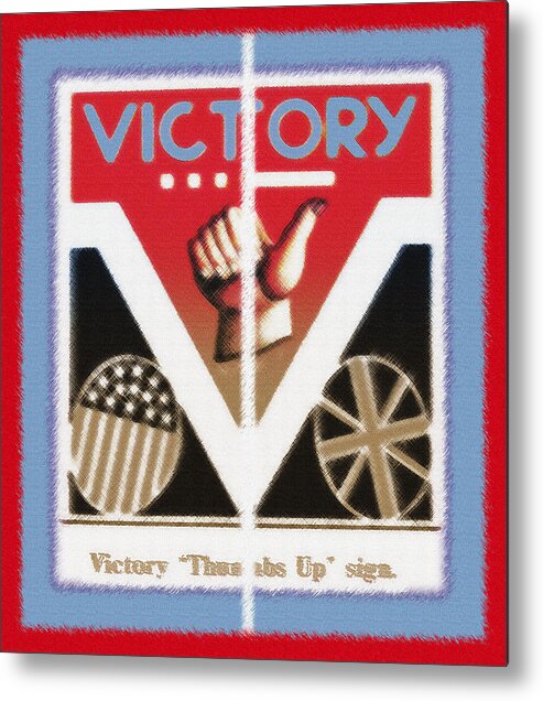 Victory Metal Print featuring the photograph Victory Sign Diptych by Steve Ohlsen