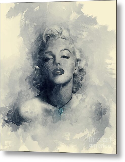 Marilyn Metal Print featuring the digital art Marilyn #1 by Ian Mitchell