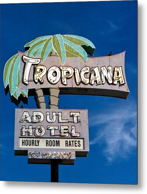 Hotel Sign Metal Print featuring the photograph Tropicana by Matthew Bamberg