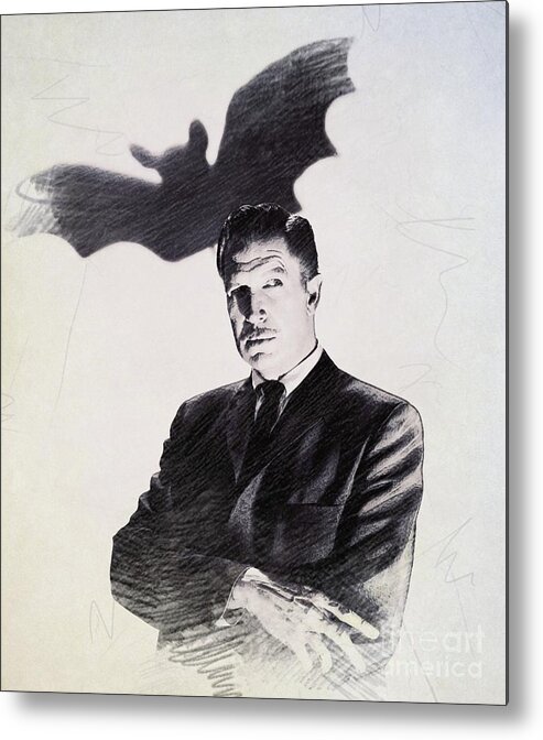 Vincent Metal Print featuring the digital art Vincent Price, Vintage Actor #1 by Esoterica Art Agency