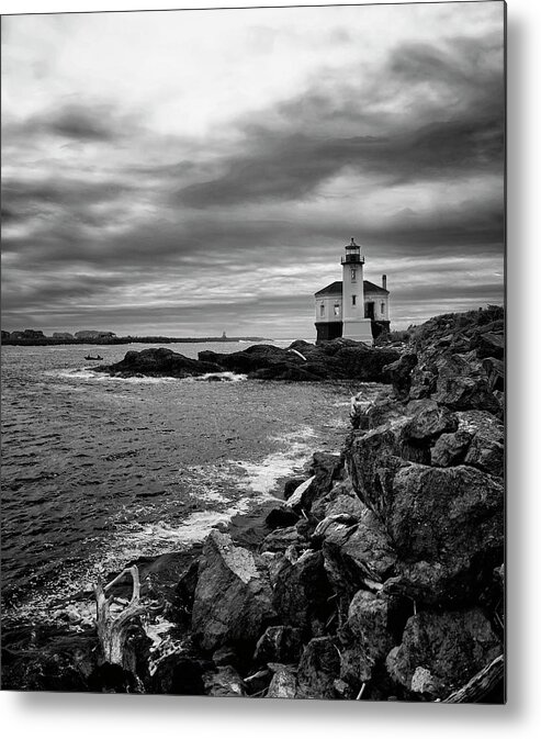 Lighthouse Metal Print featuring the photograph Coquille Lighthouse #2 by Steven Clark