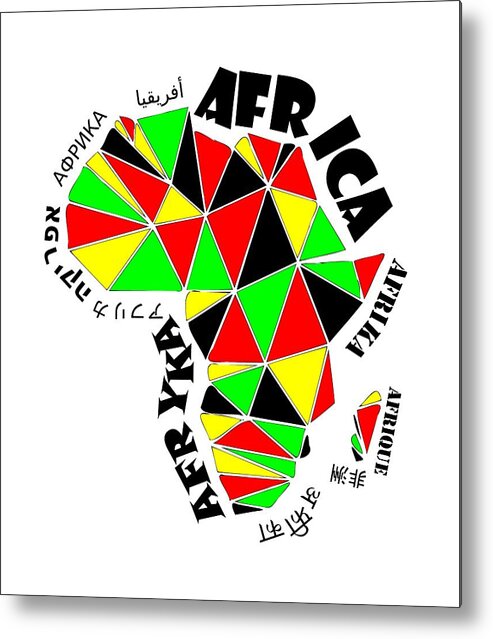 Africa Metal Print featuring the digital art Africa Continent by Piotr Dulski