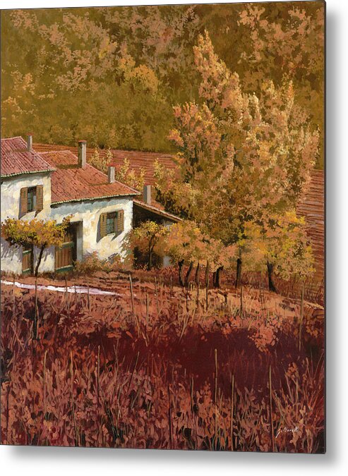 Autumn Metal Print featuring the painting Autunno Rosso by Guido Borelli