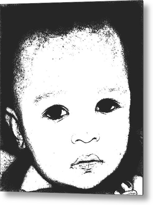 Portrait Metal Print featuring the photograph Baby Face 2 by Terry Wallace