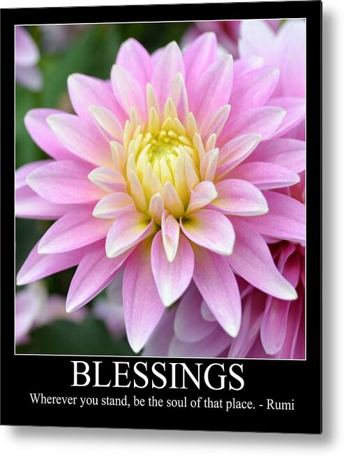 Blessings Metal Print featuring the photograph Blessings Dahlia by P S