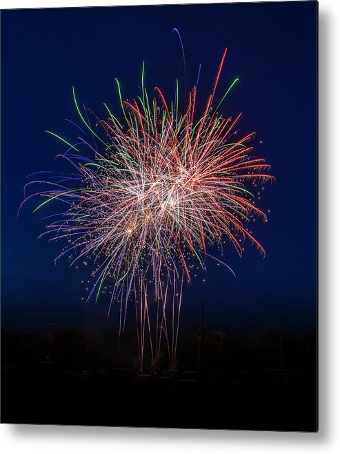 Fireworks Metal Print featuring the photograph Bombs Bursting In Air by Harry B Brown