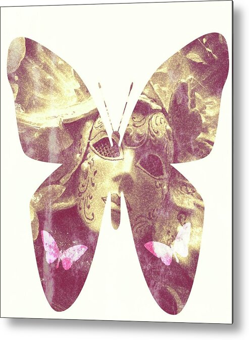 Mardi Gras Metal Print featuring the photograph Butterfly Angel by Amanda Eberly