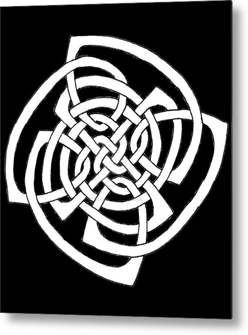 Celtic Metal Print featuring the drawing Celtic Emblem by Salvator Merrifield