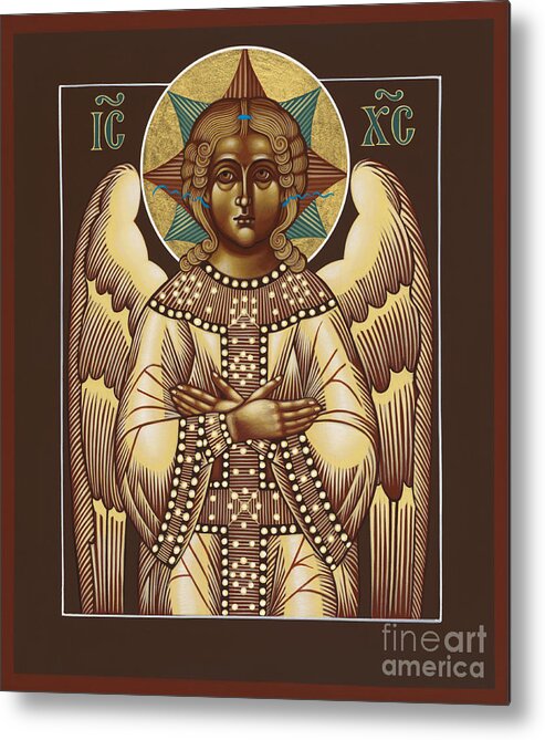 Christ The Holy Silence Metal Print featuring the painting Hagia Hesychia - Jesus Christ Redeemer Holy Silence 086 by William Hart McNichols