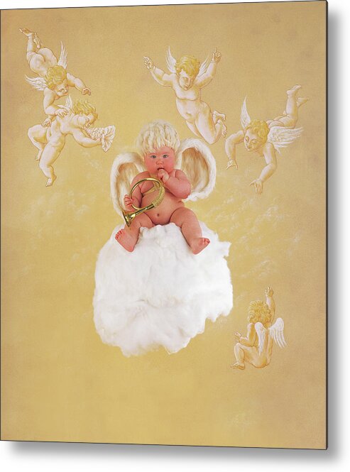 Holiday Metal Print featuring the photograph Sweet Cherub by Anne Geddes