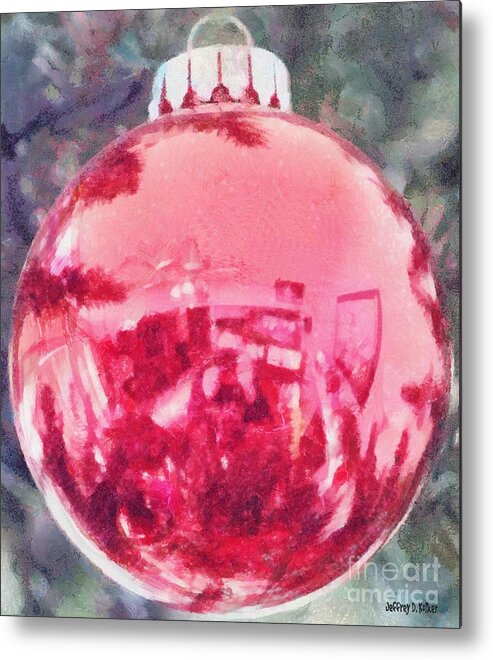 Christmas Metal Print featuring the painting Christmas Reflected by Jeffrey Kolker