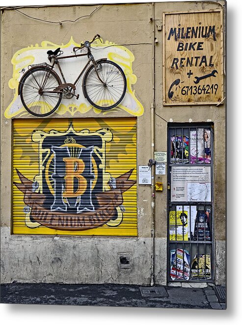 Signage Metal Print featuring the photograph Colorful Signage In Palma Majorca Spain by Rick Rosenshein