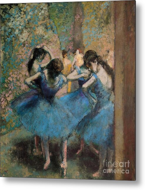Edgar Metal Print featuring the painting Dancers in blue by Edgar Degas