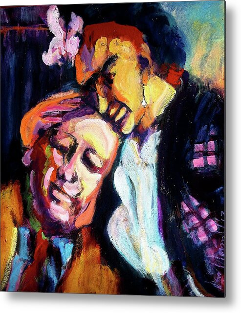 Artists Metal Print featuring the painting Diego and Frida by Les Leffingwell