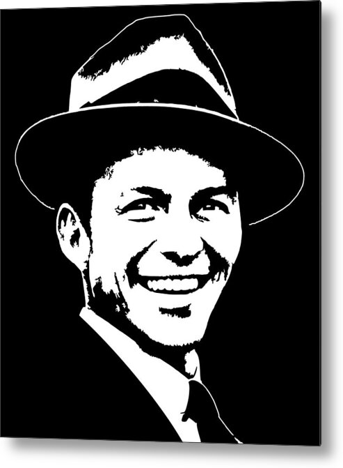 Sinatra Metal Print featuring the digital art Frank Sinatra Pop Art by Filip Schpindel