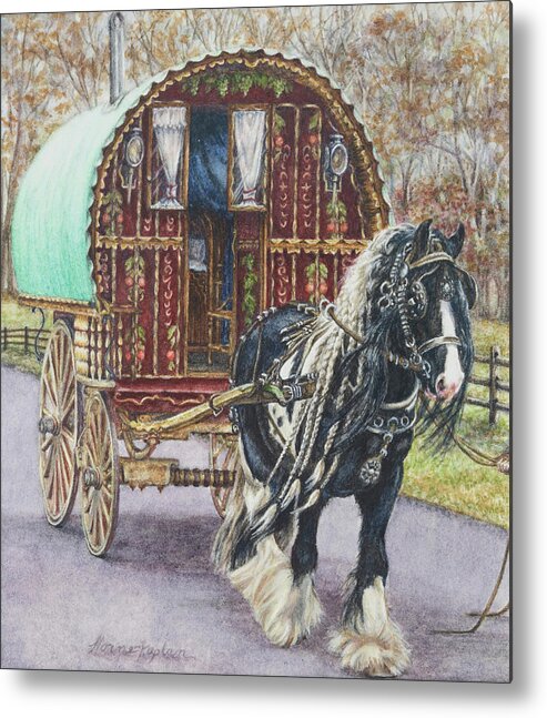 Horse Portrait Metal Print featuring the painting G G L Divo's Pride and Glory by Denise Horne-Kaplan