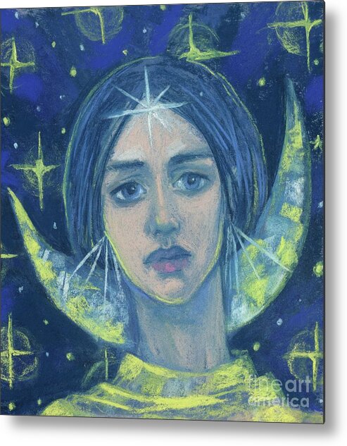 Hekate Metal Print featuring the painting Hecate by Julia Khoroshikh