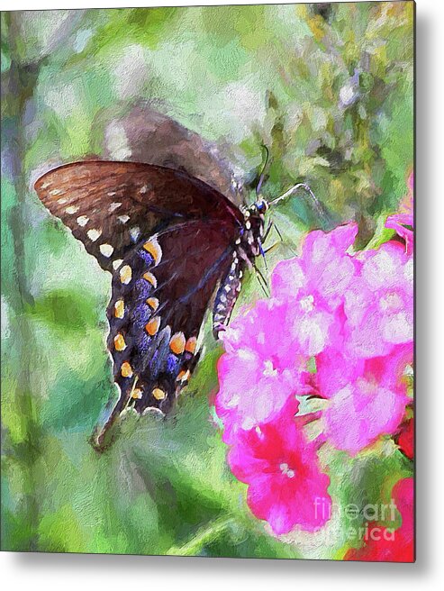 Butterfly Metal Print featuring the painting How Beautiful It is by Tina LeCour