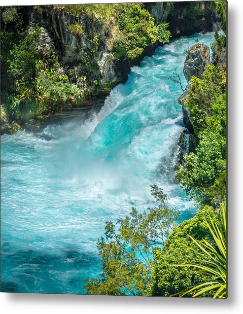 Waterfalls Metal Print featuring the photograph Huka Falls by Racheal Christian