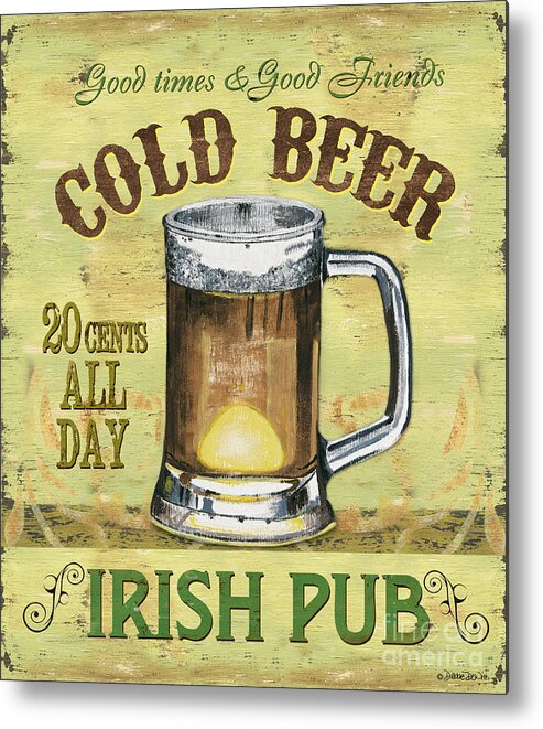 Beer Metal Print featuring the painting Irish Pub by Debbie DeWitt
