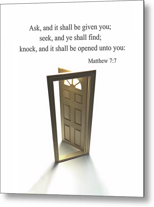 Matthew 7:7 Metal Print featuring the photograph Knock by Morgan Carter