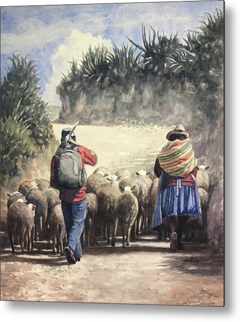 Peru Metal Print featuring the painting Life in Peru by Janet King