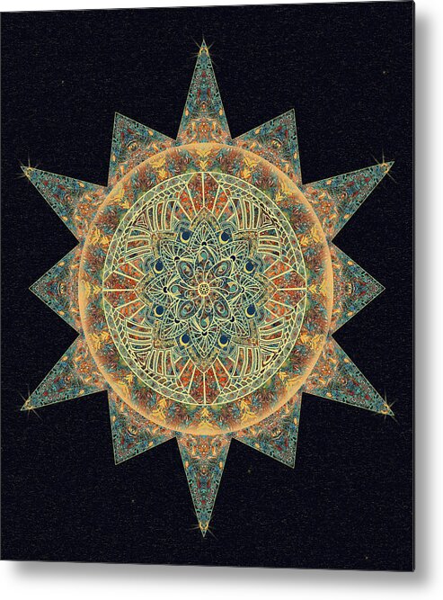 Art Metal Print featuring the digital art Life Star Mandala by Deborah Smith