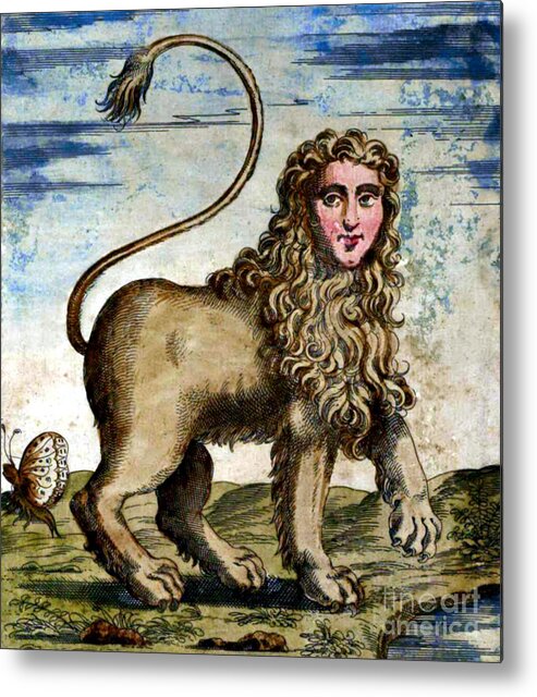 History Metal Print featuring the photograph Manticore by Photo Researchers