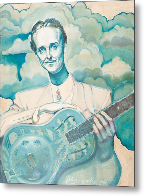 National Guitar Metal Print featuring the painting National Reynolds by John Reynolds