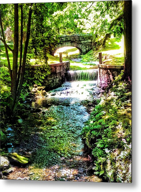 Bubbling Brook Metal Print featuring the photograph New England Serenity by Kathy Kelly
