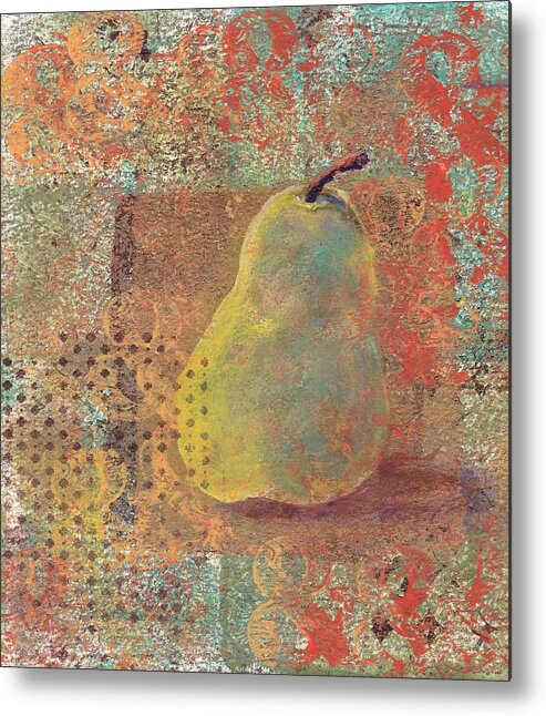 Pear Metal Print featuring the painting Pear by Ruth Kamenev