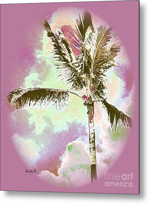 Hawaii Metal Print featuring the digital art Pink Skies by Dorlea Ho