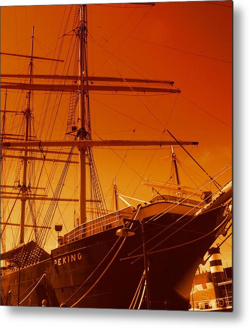 Ocean Metal Print featuring the photograph Sailin out of here by Julie Lueders 