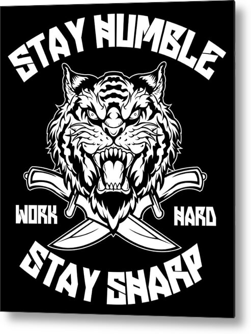 Tiger Metal Print featuring the digital art Sharp Tiger by Matt Dyck