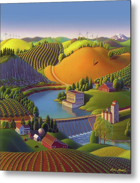  Palouse Valley Metal Print featuring the painting Stone City West by Robin Moline