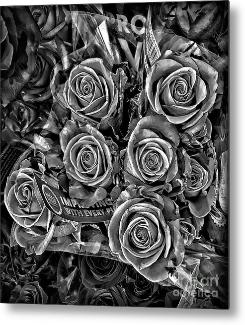 Supermarket Metal Print featuring the photograph Supermarket Roses by Walt Foegelle