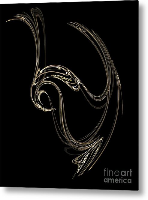 Fractals Metal Print featuring the digital art Swan Dance by Richard Rizzo
