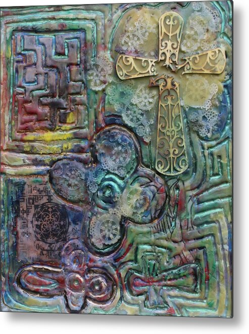 Symbols Metal Print featuring the painting Symbols by Gitta Brewster