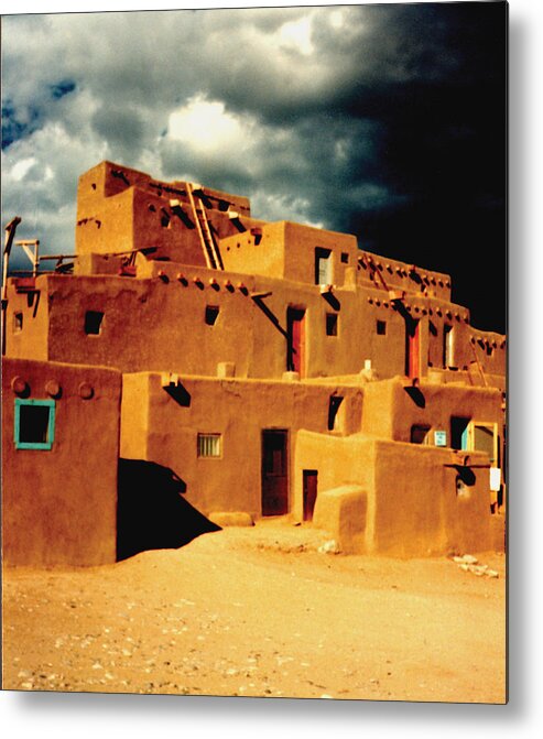 Taos Pueblo Metal Print featuring the photograph Taos Pueblo by Kathleen Stephens